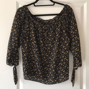 Madewell Off the Shoulder Silk Blouse